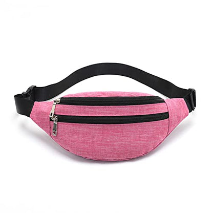 Fanny Packs for Women Men, Fashion Waist Pack Crossbody Bags Belt Bag with Adjustable Strap for Running Hiking Travel. - color: Pink-01