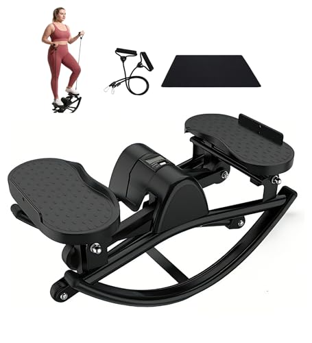Garvee Rocking Stepper for Exercise at Home, Rock Stepper Side to Side - color: Black