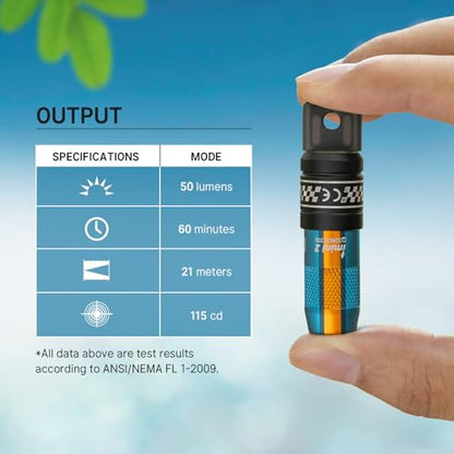 OLIGHT IMINI 2 Rechargeable EDC Keychain Mini Flashlight Sapphire - color: Sapphire