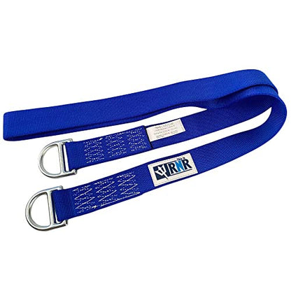 Rock-N-Rescue Professional Nylon Web Anchor Strap - Safety-Rated D-Ring Configuration, Heavy-Duty Fall Protection Equipment, Multiple Lengths 36-180 Inch, Industrial Safety Gear - size: 72"