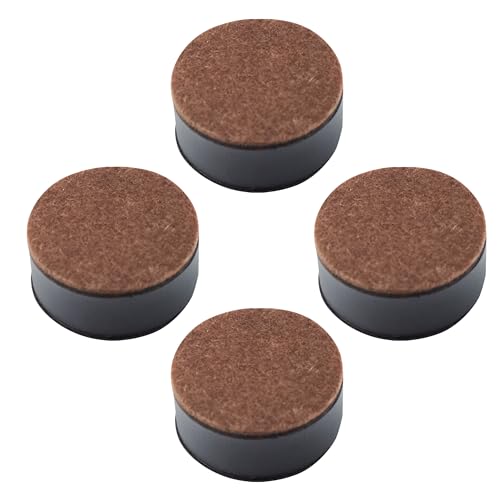 1.2 Inch Self-Adhesive Furniture Riser, Round Carbon Steel Bed Table Sofa Lift Heavy Duty Bed Riser, Adds 1.2 Inch Height with Felt Pad (4Pcs/Black) - color: Black,round, size: 2.36x1.18inch