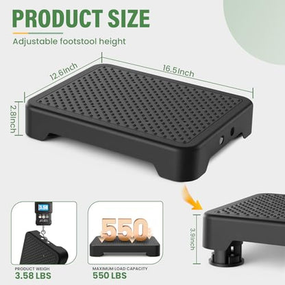 SOYO Mobility One Step Stool Platform for Adults & Elderly, Black-Black - color: Black-black