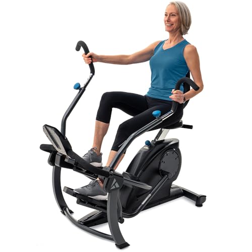 Teeter FreeStep Recumbent Cross Trainer Stepper, Zero-Impact Exercise Bike Alternative w/Patented Physical Therapy Stride, Up to 350lb, Free App w/Trainer Workouts - style: LT3