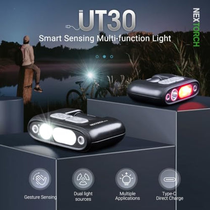 NEXTORCH UT30 Smart-Sensing Multifunction Light, 320 Lumens Headlamp 41g