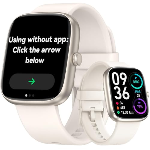 Senior-Friendly Pedometer Watch, Step Counter, No App or Phone Required - color: Almond