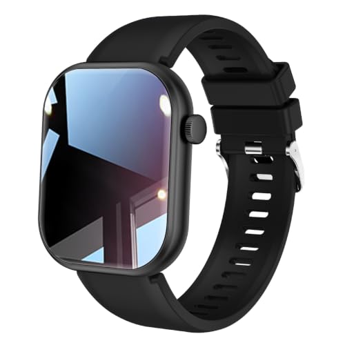 Fitness Tracker Smart Watch,100+ Sport Modes,Life Waterproof, Pedometer Step Tracking,Call & Message Push,Sedentary Reminder,2.01" Screen,Magnetic Charging for Android iOS Phones(Black) - color: Black