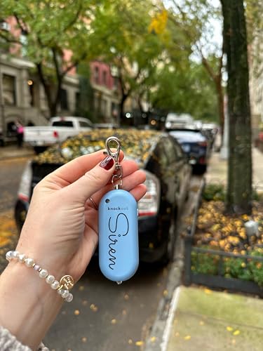 Knockout Siren - Periwinkle - Personal Security Alarm Keychain - Rechargeable - Easy to Use - Super Loud,130 DB, LED Flashlight, Emergency Safety Alarm for Women, Men, Children, Elderly - TSA Approved - color: Periwinkle