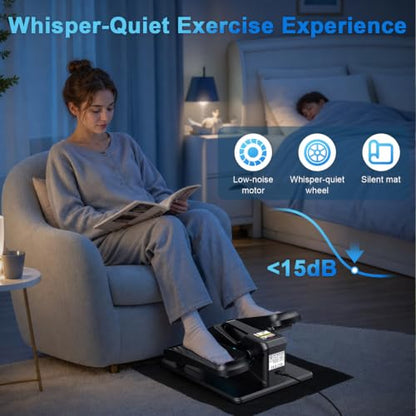 Under Desk Elliptical Machine, Electric Leg Pedal Exerciser for Seniors