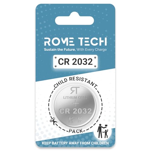 Rome Tech CR2032 Battery Replacement Compatible with 010-12883-00, EZON T007A11, Powrlabs Heart Rate Monitor Chest Strap
