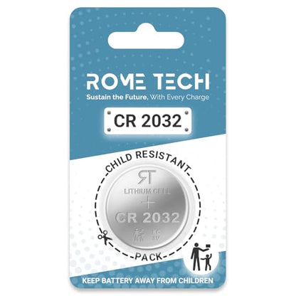 Rome Tech CR2032 Battery Replacement Compatible with 010-12883-00, EZON T007A11, Powrlabs Heart Rate Monitor Chest Strap
