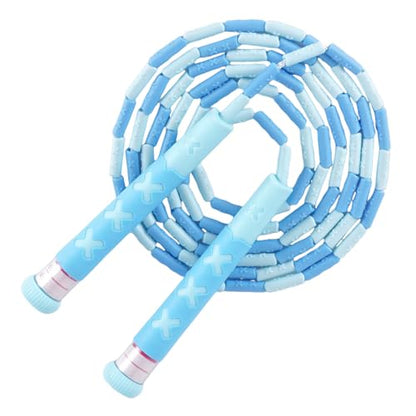 YUEDONG Kids Beaded Jump Rope, Adjustable TPE, Tangle-Resistant, Boys Girls - color: BLUE
