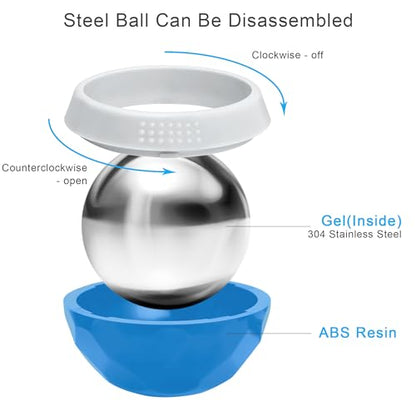 Cold Massage Roller Ball, Cryosphere Cold Massage Ball with Cold Gel Core - color: Blue White