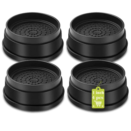 4 Pack Furniture Risers 1 Inch, Adjustable Bed Risers Heavy Duty for Table Desk Couch Chair Sofa Cabinet Bed Frame Dorm, Round Stackable Table Leg Risers Lift Height 1", 2" or 3", Black - color: Black 4 Pack, size: 1 Inch