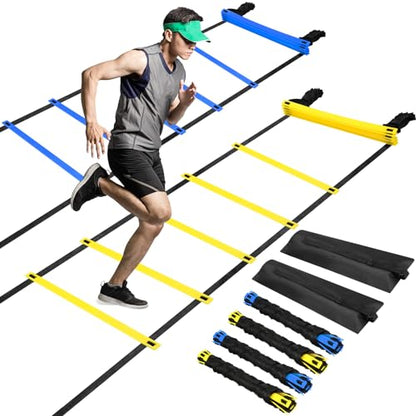 Sosation 20Ft Agility Ladder Adjustable Speed Ladder with Carry Bag