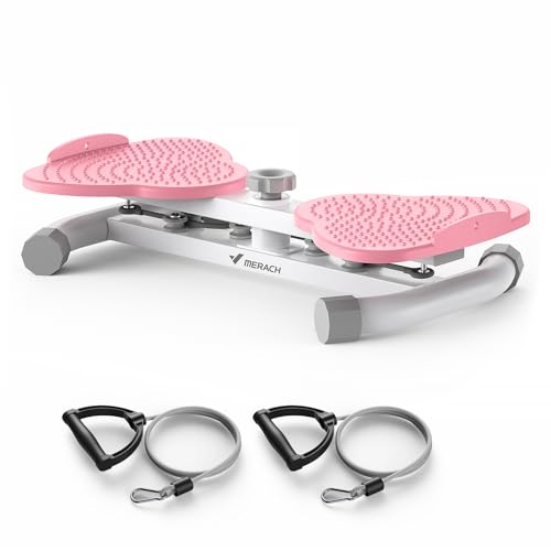 MERACH Waist Twister Machine Exercise, Ab Twist Board,300 lbs Capacity - color: Pink