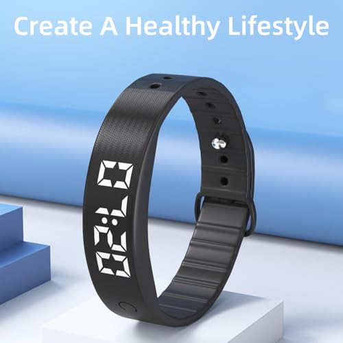 Fitness Tracker No Bluetooth No App No Phone Required Fitness Watch Pedometer Watch with Steps Calories Sleep Tracker for Man Women - color: Black