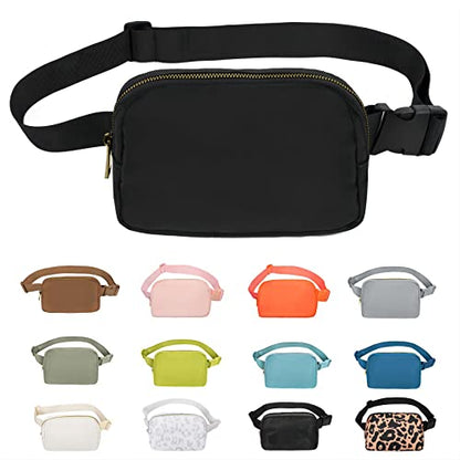 VOROLO Fanny Pack For Women And Men Crossbody Bag Belt Bag Black - color: Black