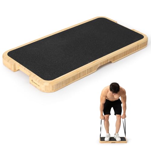 StrongTek Resistance Band Training Platform, Bamboo/Wood, 1000 lb, Non-Slip - size: bamboo