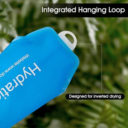 GUYI GYGYL Soft Flask, Collapsible Water Bottle for Sports, 500ml Blue 2pcs - color: 2Pcs 500ml Blue
