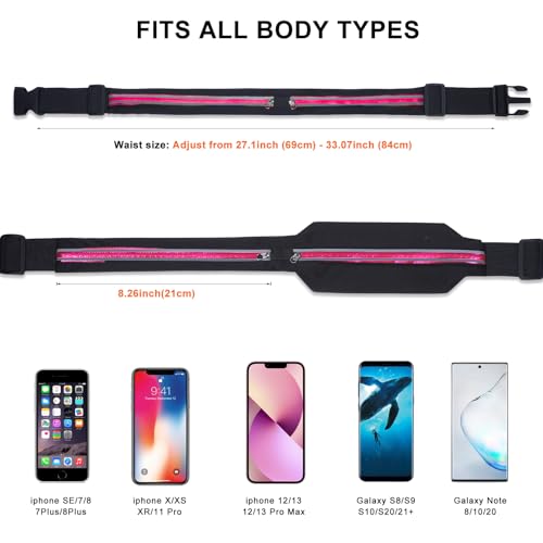 Fanny Pack for Men Women Slim Running Belt, Running Phone Holder Runners Pouch Waist Pack for Workout, Money Belt, Running Gear Accessories -Fits ALL Phones