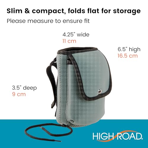 Neoprene Bottle Holder and Phone Holder for Walker, Scooter, Wheelchair - color: Gray