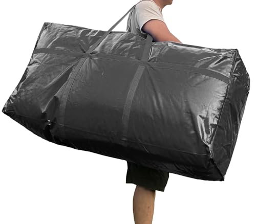 66 Gallon Extra Large Storage Bags, Huge Moving Bags Heavy Duty with Zipper - color: Black, size: 250L, 1 Pack