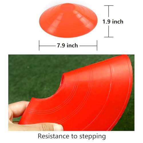 ANSLYQA 50 Pcs Soccer Cones Disc Cones - color: Orange