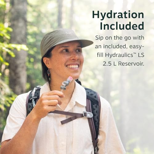 Osprey Sportlite Lightweight Hiking Backpack with Hydraulics Reservoir for Men & Women - Everyday Hydration Travel Bag - color: Graphite Purple, style: 15l