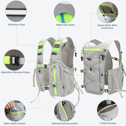Cooling Running Vest with 3 Cooling Plates for Women Men, Silver Gray - color: Silver Gray, size: One Size