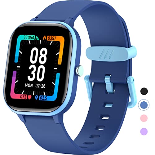 Kids Fitness Tracker Watch, IP68 Waterproof Smart Watch - color: Blue