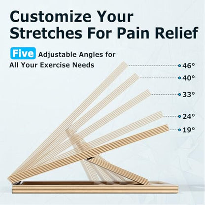 Adjustable Wooden Incline Stretcher for Leg Workouts
