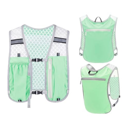 Running Hydration Vest Backpack Pack Marathoner Running Race Hydration for Trail Race, Hiking, Cycling, Climbing, Jogging - color: Light green