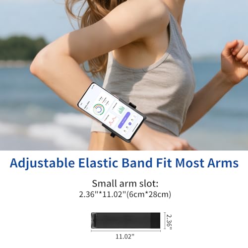 Wristband Phone Holder, No Screen Blocking, 360° Rotating Wrist Phone Mount, Memory Lock, Quick Release, for Android, iPhone 17/16/15/14/13 Pro Max/Pro/Mini/12/11/SE/Xs/XR/8 Plus, Fits 4–6.7" Phones - size: Wristband