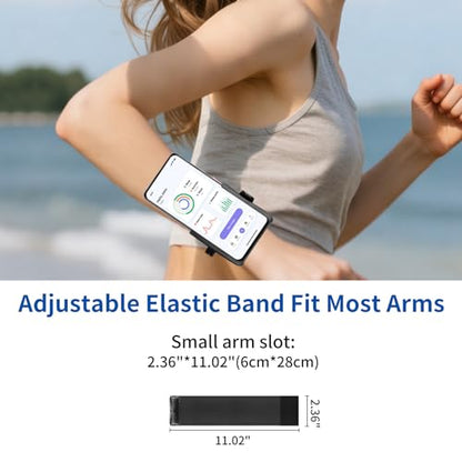 Wristband Phone Holder, No Screen Blocking, 360° Rotating Wrist Phone Mount, Memory Lock, Quick Release, for Android, iPhone 17/16/15/14/13 Pro Max/Pro/Mini/12/11/SE/Xs/XR/8 Plus, Fits 4–6.7" Phones - size: Wristband
