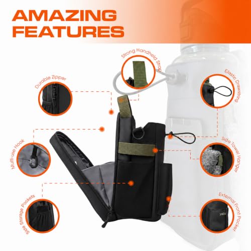 YABZ Magnetic Gym Bag - Water Bottle Holder Body Cross Bag for Men Women
