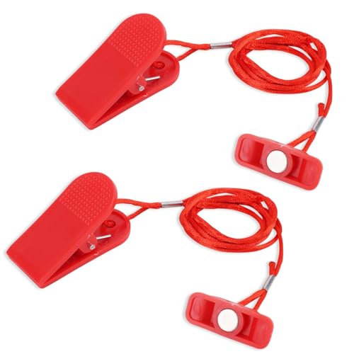 NQEUEPN 2pcs Treadmill Magnet Safety Key Replacement - size: 1.57in*0.59"