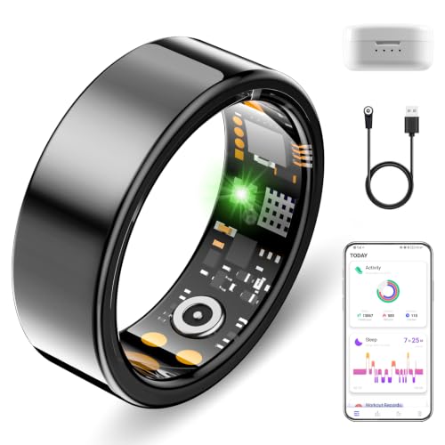 Smart Ring for Women Men, Sleep Activity Health Tracking Ring - color: Black, size: 11#