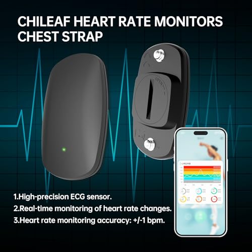 Heart Rate Monitor Chest Strap Bluetooth ANT+ IP67 Waterproof