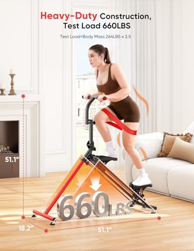 YOLEO Adjustable Resistance Stair Stepper, 3-Mode Folding Stairmaster,660LB - color: V2.0 Ski Machine