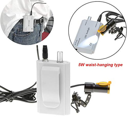 5W Adjustable Clip On LED Plastic HeadLight LED HeadLamp for Binocular Loupes