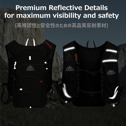 Azarxis Hiking Hydration Pack Running Backpack 10L Daypack Vest for Women Men Lightweight Cycling Biking Trail Race Jogging (White - Only Backpack) - color: #3 White (10l) - Only Backpack