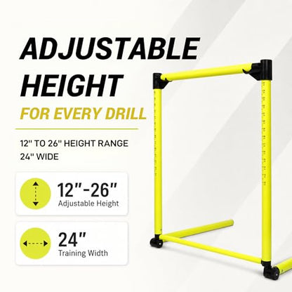 3Pcs Adjustable Height Hurdles Training Equipment, Hurdles Track and Field