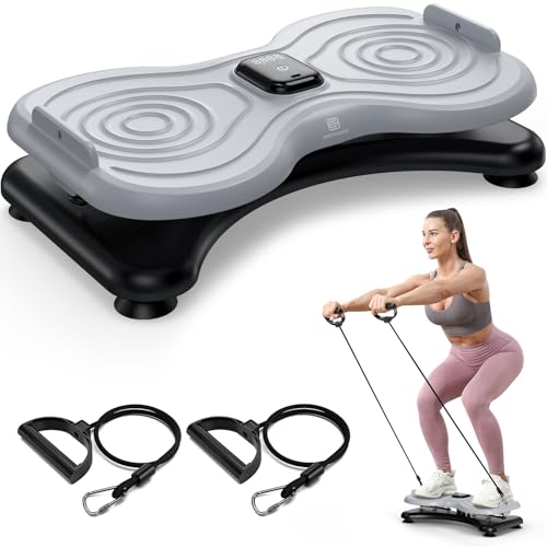 New Waist Twist Board with LCD Display and Resistance Bands, Ab Twister Machine for Abs Workout, Slim Waist and Core Exercise, Home Gym Equipment for Women & Men - color: Grey