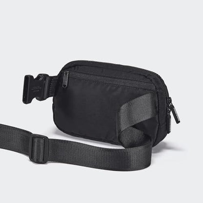 Pander Two Way Zipper Fanny Pack Nylon Everywhere Belt Bag for Women, Water Repellent Waist Packs, Crossbody Bags with Adjustable Strap (Black). - color: Black