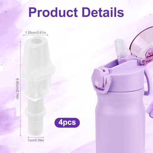 4pcs Water Bottle Mouthpiece Replacement Compatible with BJPKPK 18oz, 25oz