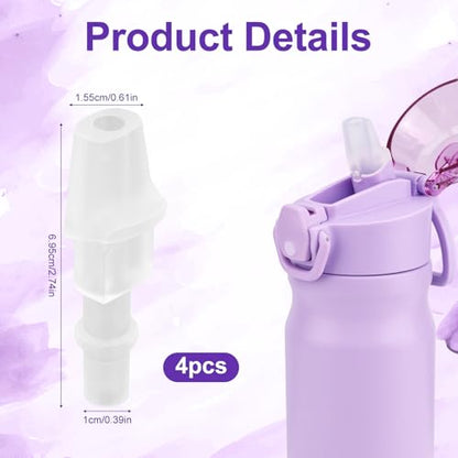 4pcs Water Bottle Mouthpiece Replacement Compatible with BJPKPK 18oz, 25oz