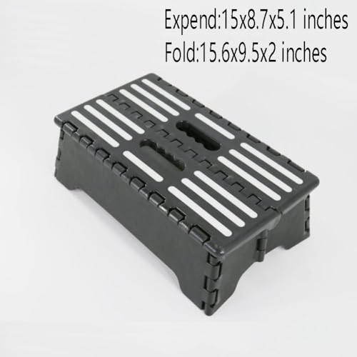 Portable Folding Step Riser for Elderly/Adults/Kids,High Riser Step Easy Transport,Foldable Stepping Stool Step Stool for Car/Kitchen/Bath,5 inch High Large Platform