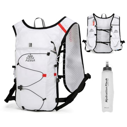 TRIWONDER Hydration Vest Running Backpack for Men & Women, Water Pack for Hiking, Camping, Climbing & Cycling, Lightweight Daypack - color: 07 White - with 500ml Soft Flask