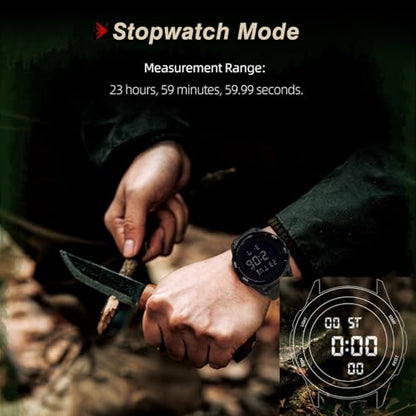 Digital Watch for Men Tactical Military Waterproof Sports Wristwatch Nylon - color: Green