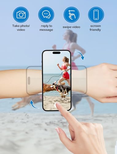 Running Phone Holder for iPhone [360° Rotatable & Upgrade Anti-Drop] Magnetic Wrist Phone Holder, Armband Cell Phone Holder Compatible with magsafe iPhone 17 Pro Max and Android - Blue - color: Blue